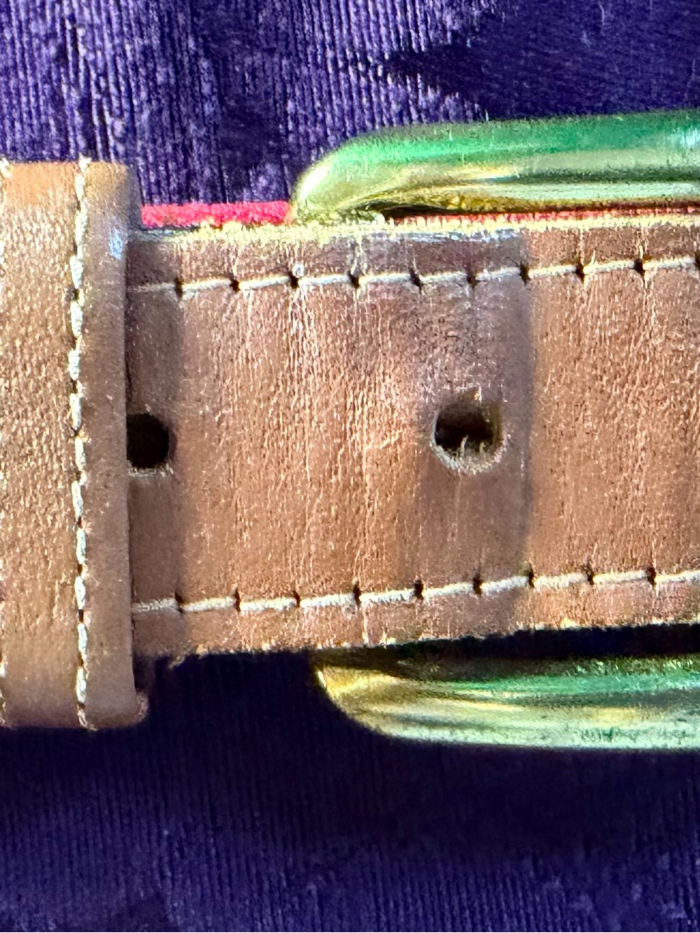 Vintage Lacoste Leather Strap with Red Crocodile Logo - Picture 9 of 10